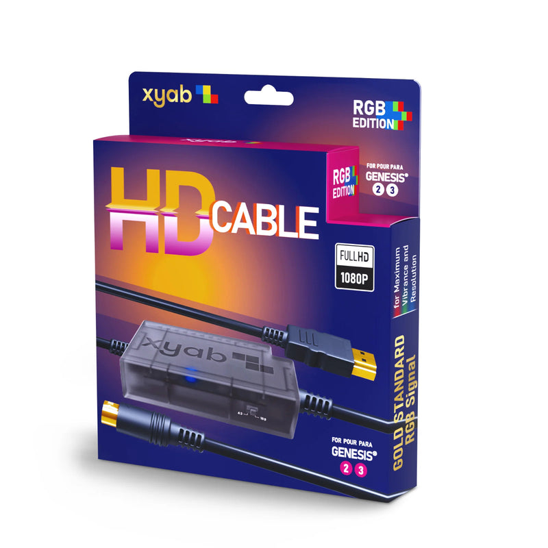 Load image into Gallery viewer, XYAB - SEGA Genesis Model 2 &amp; 3 HD TV Link Cable Cord Full 1080 HDMI - Retro
