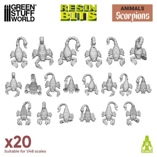 Green Stuff World Scorpions Resin Miniatures Unpainted 28mm 32mm Fantasy Tabletop RPG Dioramas