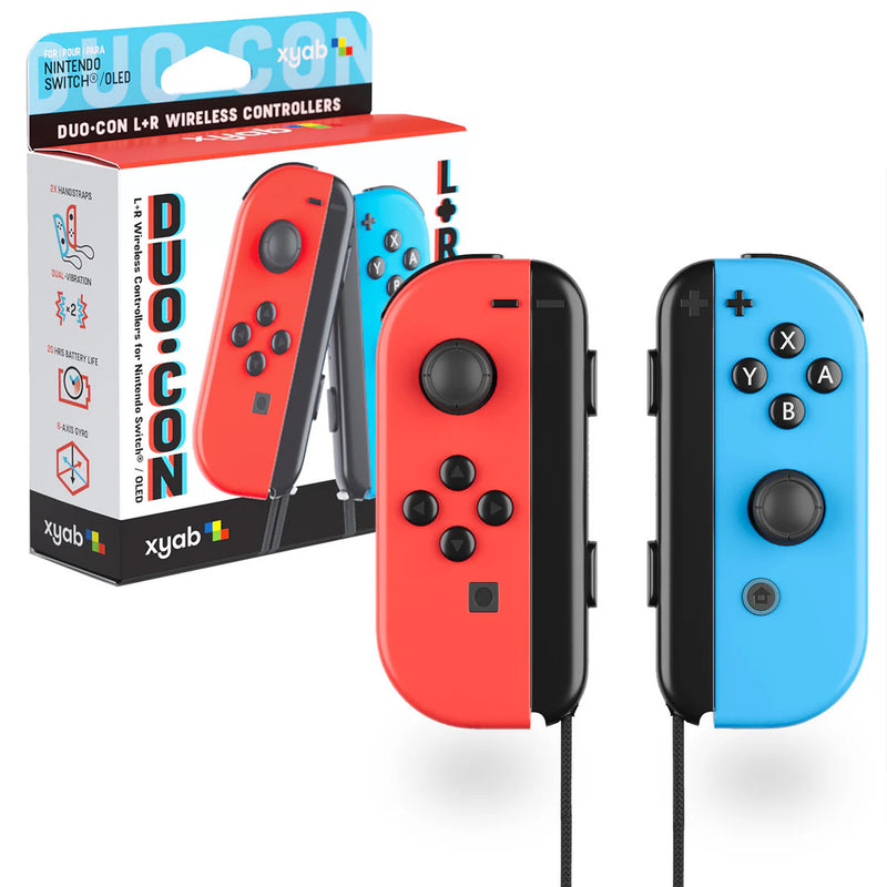 Load image into Gallery viewer, XYAB -  DUO CONS - Nintendo Switch Joy-Con Wireless Controllers: Red &amp; Blue
