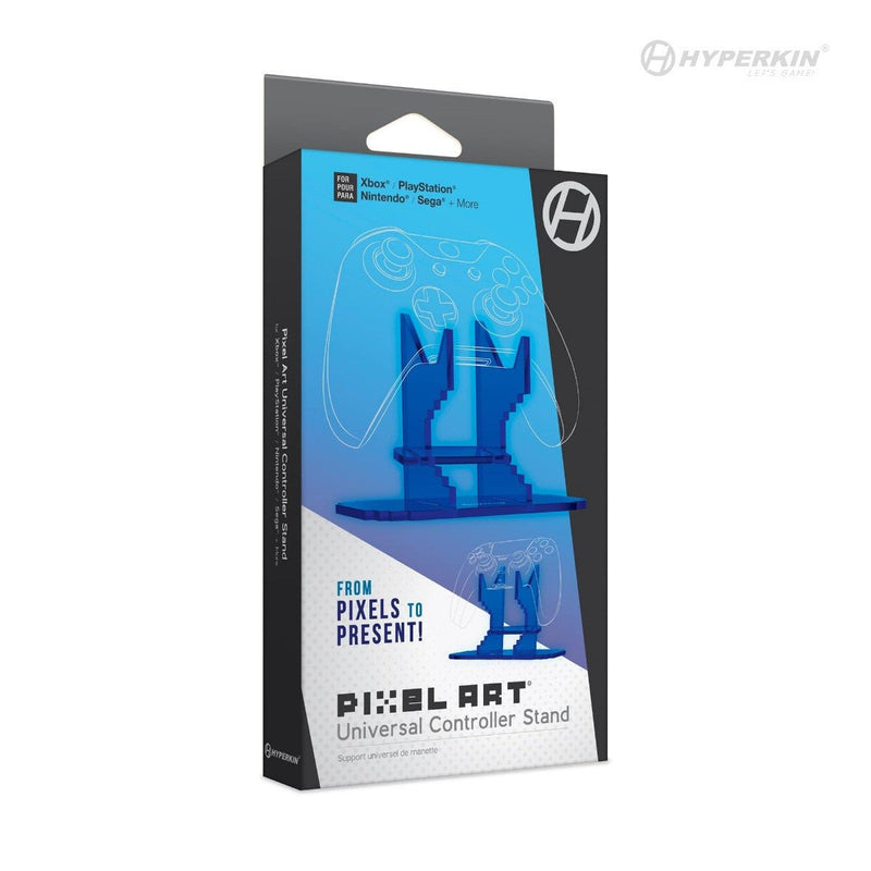 Load image into Gallery viewer, Pixel Art Universal Controller Stand for Xbox - PlayStation - Nintendo - Blue - Cobbco
