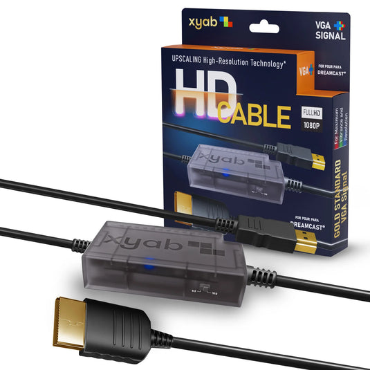 XYAB - RGB+ HD Link HDMI Cable for Sega Dreamcast – 1080p Full HD - Retro Gaming - Cobbco