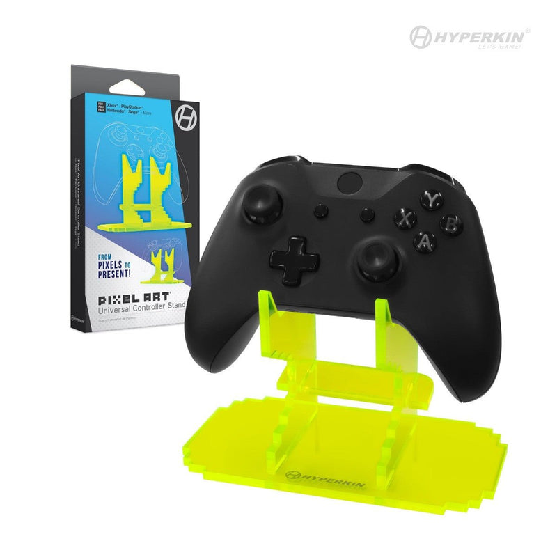 Load image into Gallery viewer, Pixel Art Universal Controller Stand for Xbox - PlayStation - Nintendo - Yellow - Cobbco
