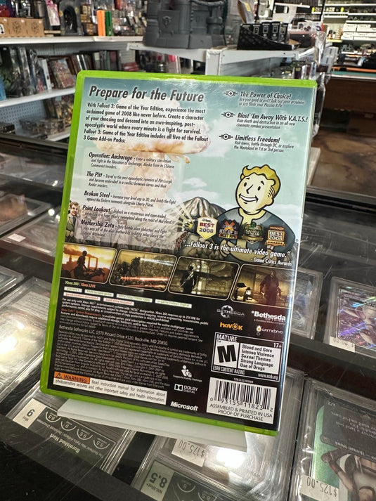 Fallout 3 Game of the Year Edition Platinum Hits No Manual Xbox 360 - Good Con - Cobbco