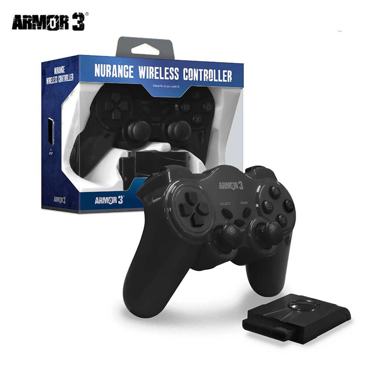 Load image into Gallery viewer, Armor 3 Nurange Wireless Controller for Playstation 2 PS2 - Black
