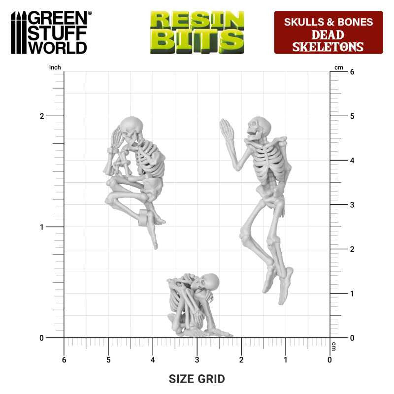 Load image into Gallery viewer, Green Stuff World Skeleton Miniatures 1:48 Scale Resin Unpainted 3D Printed Figures for Wargaming
