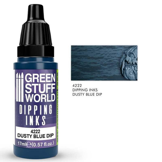 Green Stuff World - 4222 - Dipping ink (Speed Contrast Paint) 17ml - Dusty Blue - Cobbco