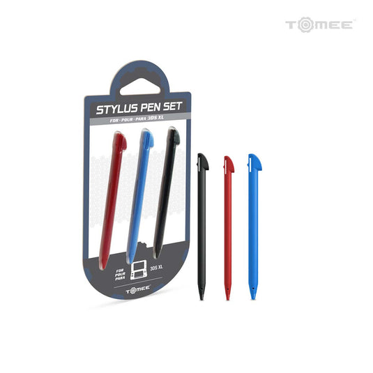 Stylus Pen Set For Nintendo 3-pack For 3DS XL Black, Red, Blue - New - Tomee