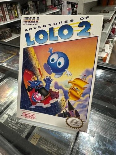 Adventures of Lolo 2 CiB with Box Manual Nintendo 1990 - NES - Good Condition - Cobbco