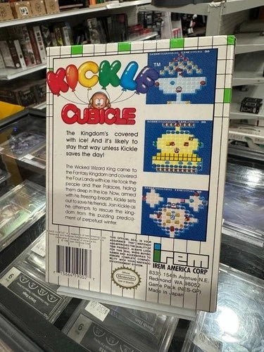 Retro Kickle Cubicle Nintendo Game Original Box Vintage - CIB - Good Condition - Cobbco