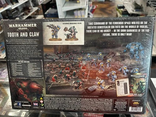 Warhammer 40K Tooth & Claw OOP Box Set Space Wolves Genestealer Cults NIB