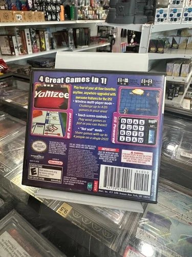 Monopoly/Boggle/Yahtzee/Battleship - Nintendo DS - Good Condition - CIB - Cobbco
