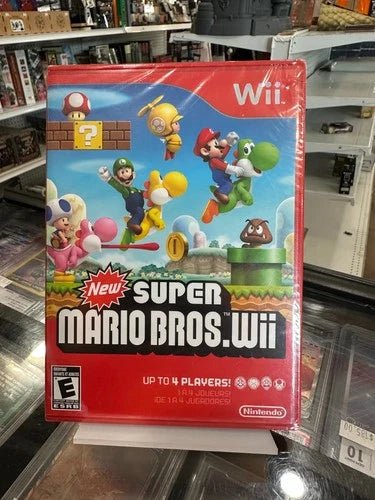 Super Mario Bros. Wii Red Case New Factory Sealed Nintendo Wii Game 2009 - New - Cobbco