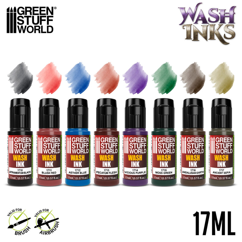 Load image into Gallery viewer, Set x8 Acrylic Wash Ink Paints
