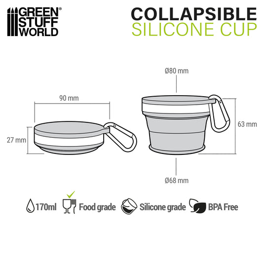 Green Stuff World Silicone collapsible cup 170ml - Cobbco