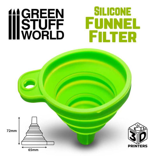 Green Stuff World for Models & Miniatures Silicone Funnel For 3D Printer Resin 3099