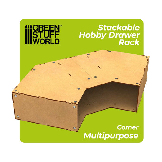 Green Stuff World Modular Stackable Hobby Corner Storage Unit - Empty - Cobbco