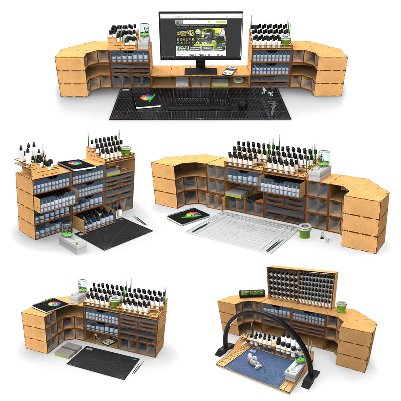 Load image into Gallery viewer, Green Stuff World Stackable hobby drawer rack with 4 vertical drawers and magnets - Cobbco
