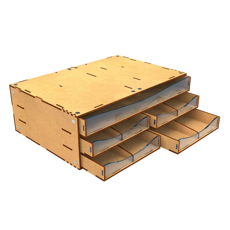 Load image into Gallery viewer, Green Stuff World Stackable Hobby Drawer Rack with 5 horizontal drawers and dividers - Cobbco
