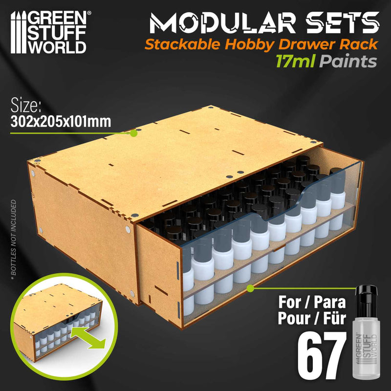 Load image into Gallery viewer, Green Stuff World Stackable Hobby Paint Rack 17ml with magnets - Cobbco
