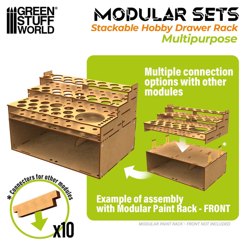 Load image into Gallery viewer, Green Stuff World Stackable hollow storage module - Cobbco
