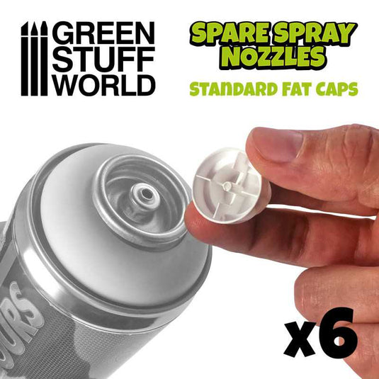 Green Stuff World for Models & Miniatures Standard Fat Spray Caps 10874