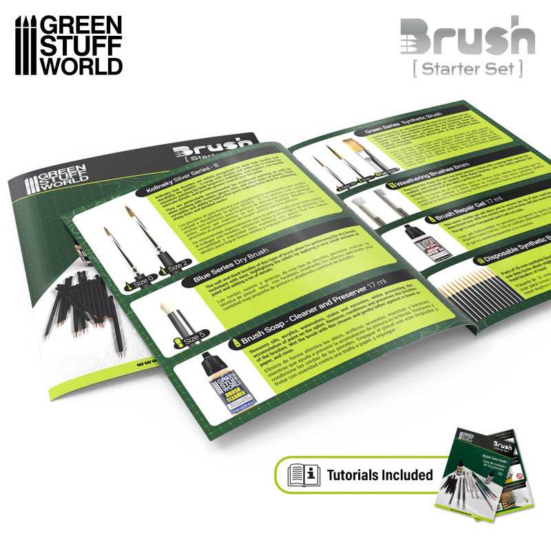 Load image into Gallery viewer, Green Stuff World for Models &amp; Miniatures Hobby Brush Starter Set 11644
