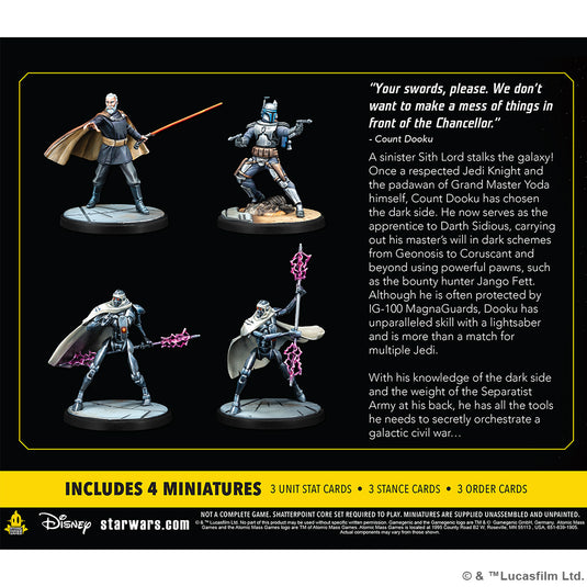 Atomic Mass Games Star Wars: Shatterpoint – Twice the Pride: Count Dooku Squad Pack SWP03