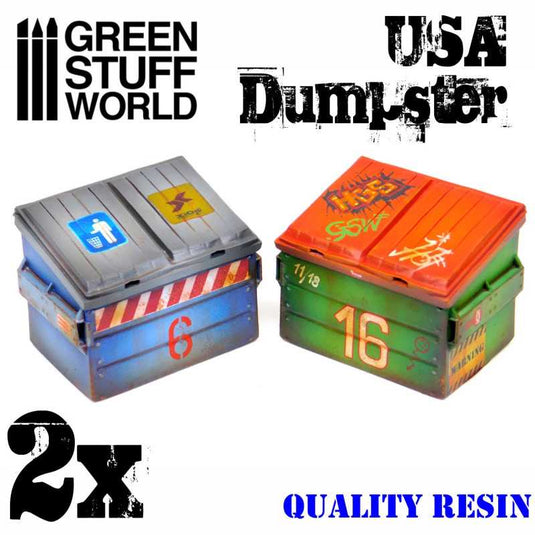 Green Stuff World for Models & Miniatures USA Dumpster 1977