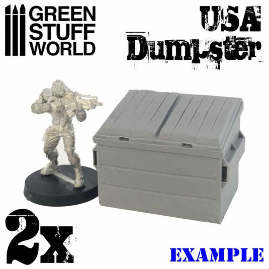 Green Stuff World for Models & Miniatures USA Dumpster 1977