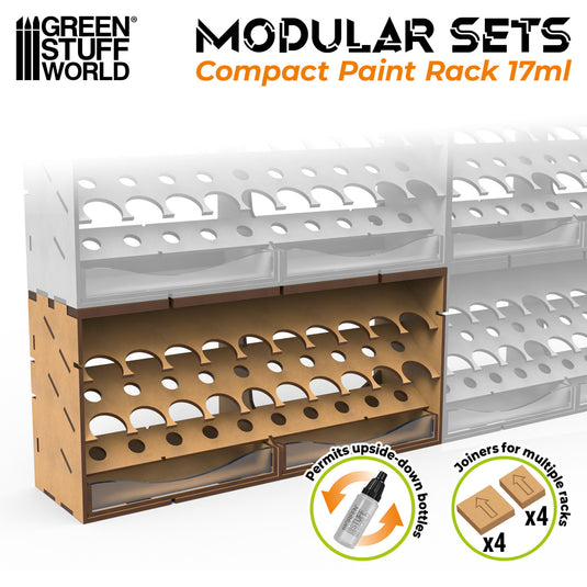 Green Stuff World Horizontal Paint Organizer 17ml - COMPACT - Cobbco