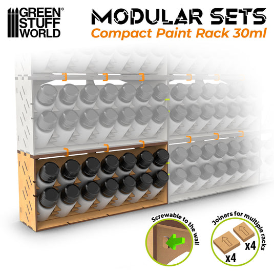 Green Stuff World Horizontal Paint Organizer 30ml - COMPACT - Cobbco