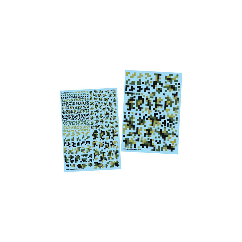 Load image into Gallery viewer, Green Stuff World Waterslide Decals - Digital Forest Camo - Wargming and Modeling - Cobbco
