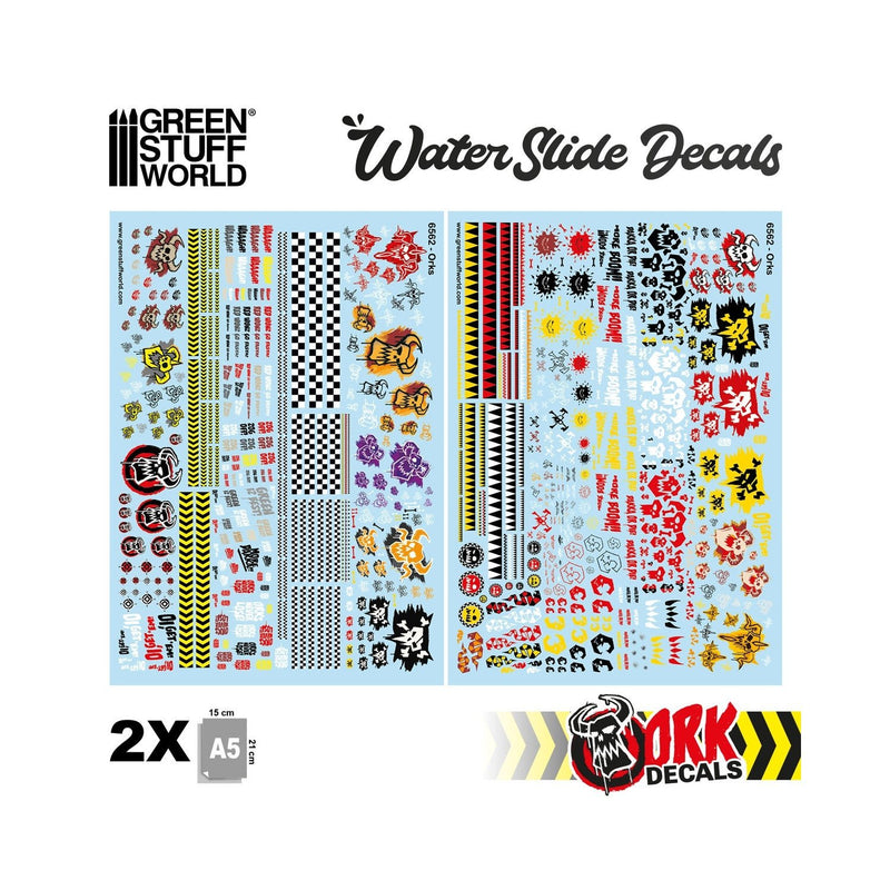 Load image into Gallery viewer, Green Stuff World Waterslide Decals - Orcs - Wargaming and Modeling - Cobbco
