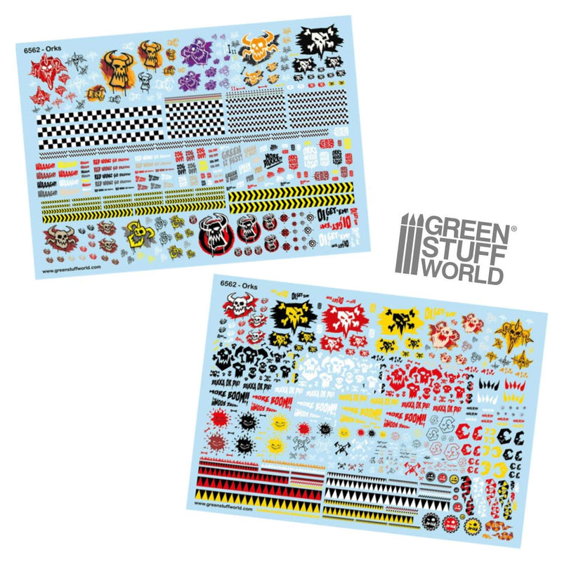 Load image into Gallery viewer, Green Stuff World Waterslide Decals - Orcs - Wargaming and Modeling - Cobbco
