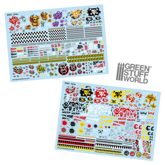 Green Stuff World Waterslide Decals - Orcs - Wargaming and Modeling - Cobbco