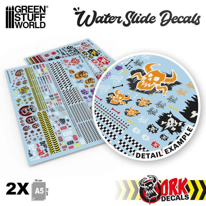 Load image into Gallery viewer, Green Stuff World Waterslide Decals - Orcs - Wargaming and Modeling - Cobbco
