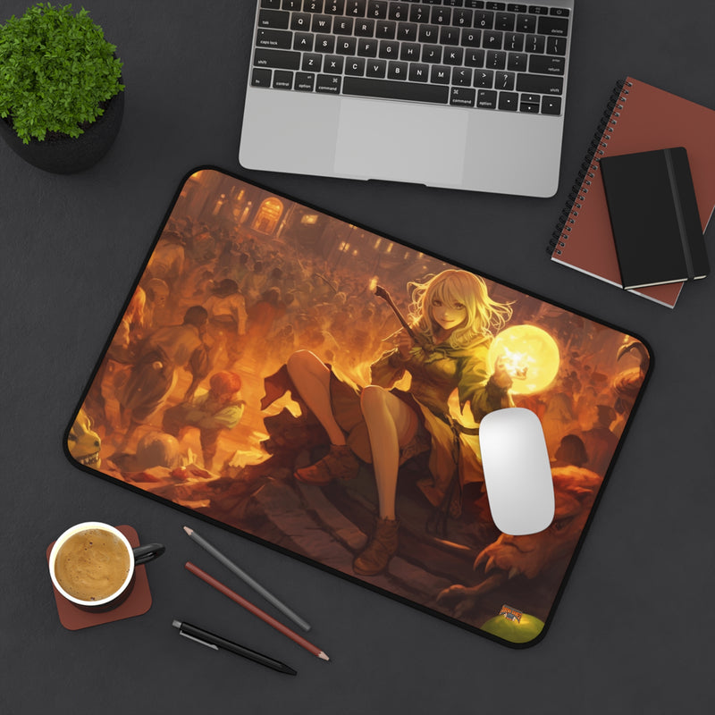 Load image into Gallery viewer, Design Series High Fantasy RPG - Female Adventurer #5 Neoprene Playmat, Mousepad for Gaming
