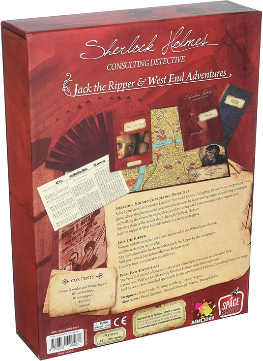 Sherlock Holmes Consulting: Detective Jack the Ripper & West End Adventures Strategy Board Game