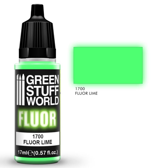 Green Stuff World – Fluorescent Acrylic Paint Lime 1700 for Models and Miniatures