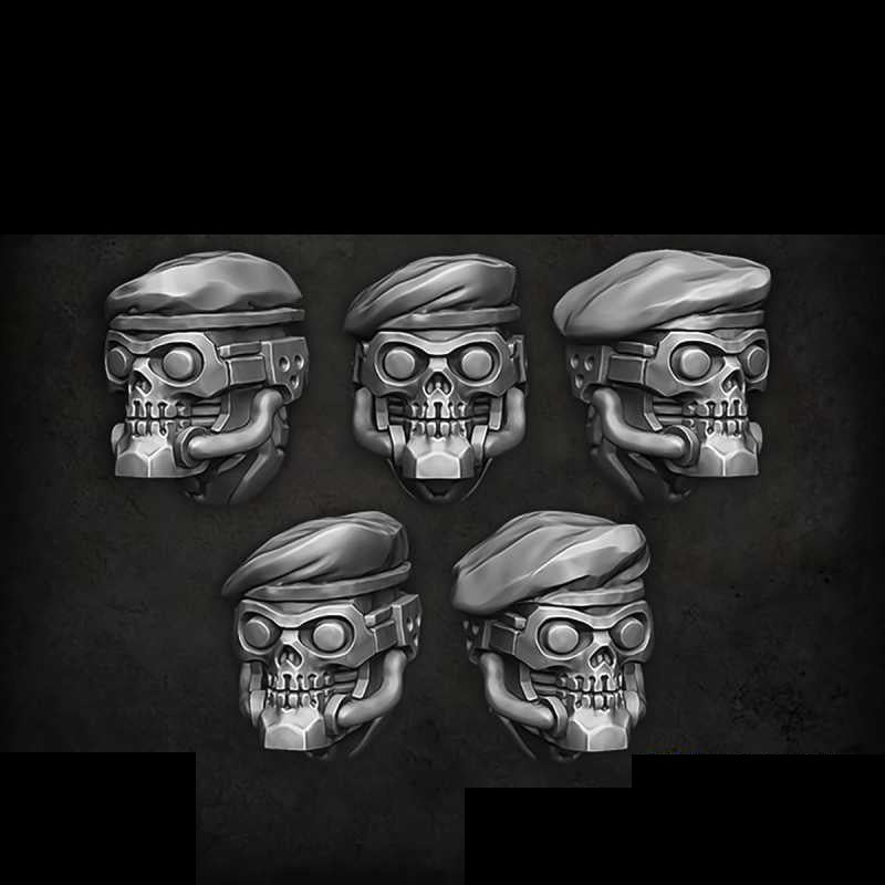 Load image into Gallery viewer, Green Stuff World for Models &amp; Miniatures Beret Reapers Heads S326 - Cobbco
