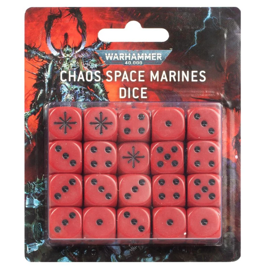 Games Workshop Warhammer 40K Chaos Space Marines Dice Set 86-62