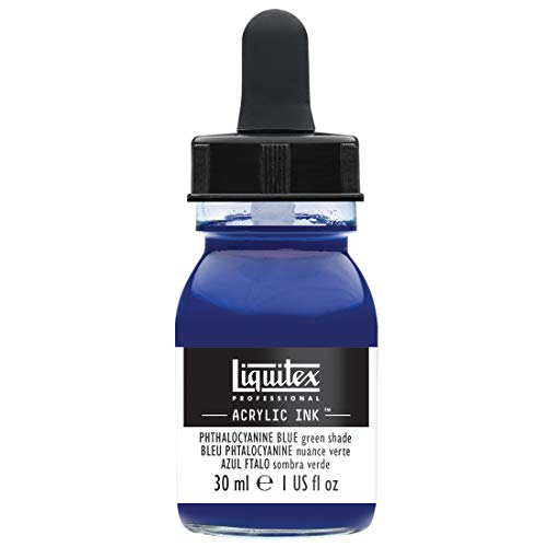 Liquitex Professional Acrylic Ink 1-oz jar, Phthalocyanine Blue (Green Shade)