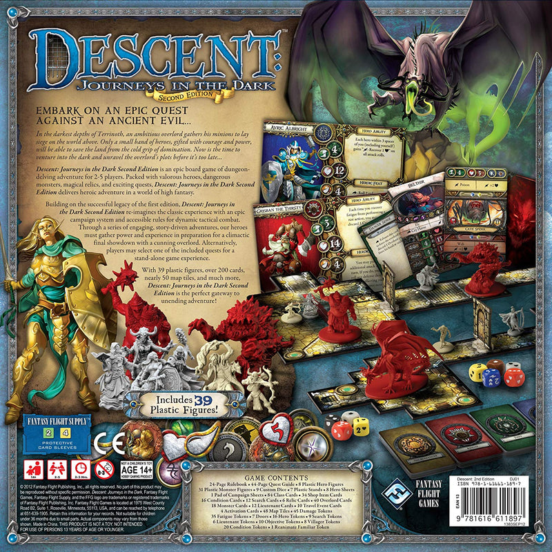 Load image into Gallery viewer, Descent Journeys in the Dark Second Edition Board Game - Fantasy Flight DJ01
