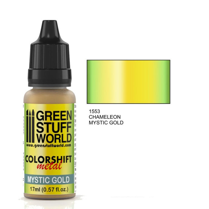 Green Stuff World - Chameleon Metal Paint Mystic Gold 1553 for Models and Miniatures