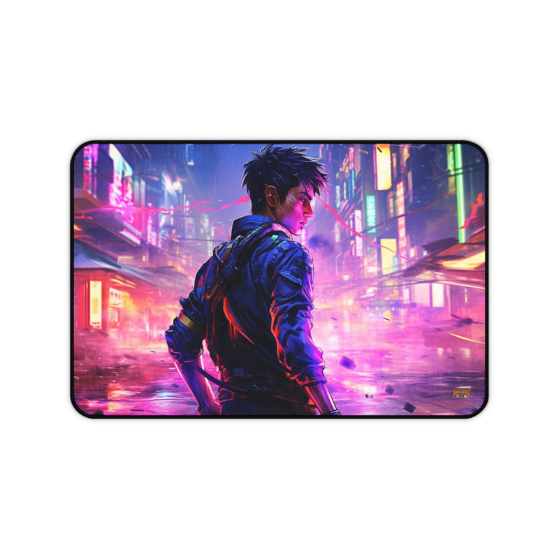 Load image into Gallery viewer, Design Series High Sci-Fi RPG - Neon City #1 Neoprene Playmat, Mousepad for Gaming
