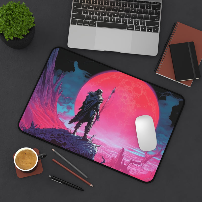 Load image into Gallery viewer, Neon Series High Fantasy RPG - Male-Female Adventurer #3 Neoprene Playmat, Mousepad for Gaming, RPGs, Card Games, Nerdy Gift Idea, M
