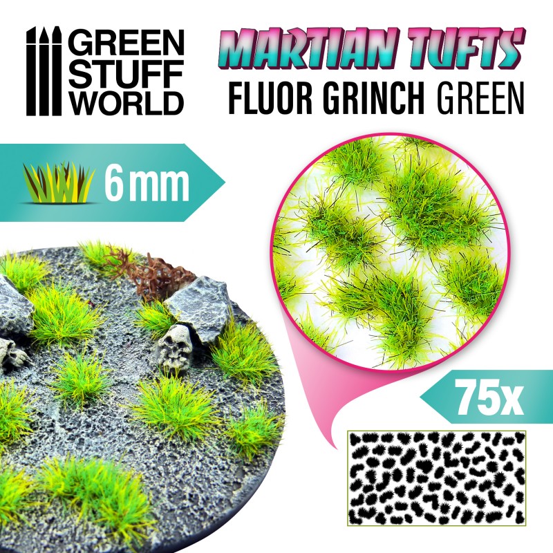 Load image into Gallery viewer, Green Stuff World Martian Fluorescent Tufts Grinch Green 10676
