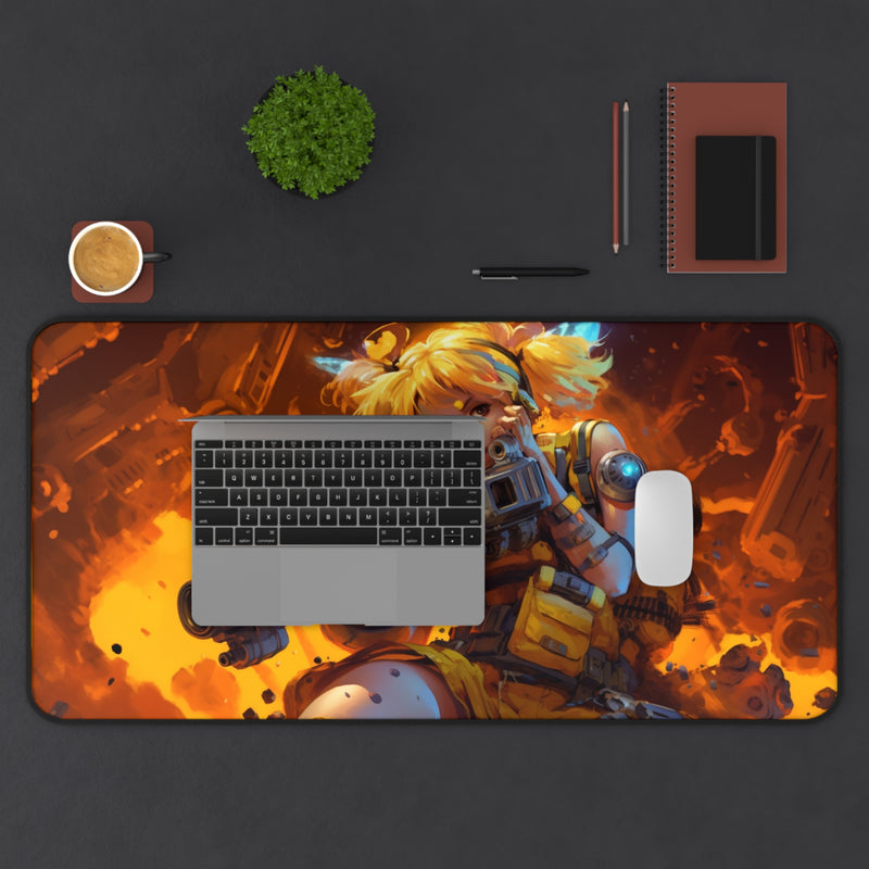 Load image into Gallery viewer, Design Series Sci-Fi RPG - Female Punk Fighter #2 Neoprene Playmat, Mousepad for Gaming
