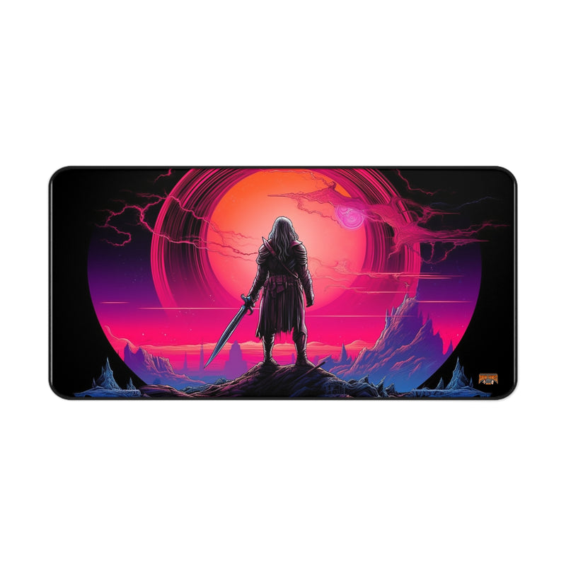 Load image into Gallery viewer, Neon Series High Fantasy RPG - Male-Female Adventurer #4 Neoprene Playmat, Mousepad for Gaming, RPGs, Card Games, Nerdy Gift Idea, M
