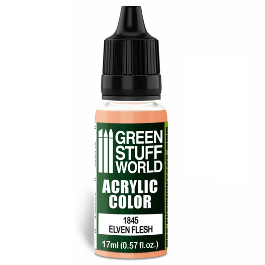 Green Stuff World Acrylic Color Paint Elven Flesh 1845 for Models and Miniatures